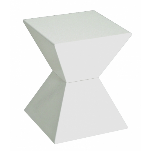 Odkládací stolek Abbi, 43 cm, bílá - 1