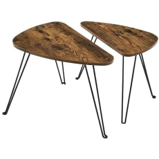 Odkládací stolek Aiden (SET 2 ks), 60 cm, hnědá - 1