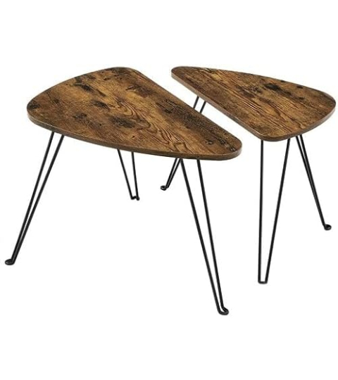 Odkládací stolek Aiden (SET 2 ks), 60 cm, hnědá