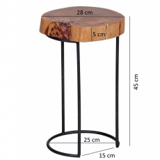 Odkládací stolek Akola, 28x45 cm, masiv akát - 2