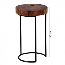 Odkládací stolek Akola, 28x45 cm, masiv Sheesham - 2