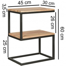 Odkládací stolek Alea, 60 cm, akát - 3