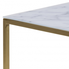 Odkládací stolek Alisma (SADA 3 ks), bílá / zlatá - 7