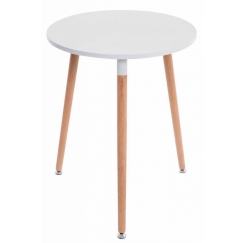 Odkládací stolek Amalie, 60 cm, bílá / přírodní