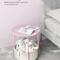Odkládací stolek Arnolad, 45 cm, růžová - 3