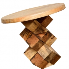 Odkládací stolek Ash, 45 cm, hnědá - 5
