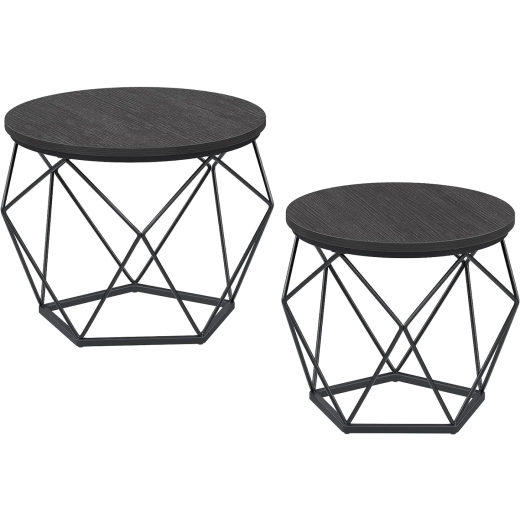 Odkládací stolek Bullet (SET 2 ks), 50 cm, černá - 1