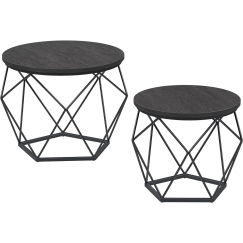 Odkládací stolek Bullet (SET 2 ks), 50 cm, černá