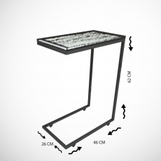 Odkládací stolek Callen, 62 cm, ořech - 6