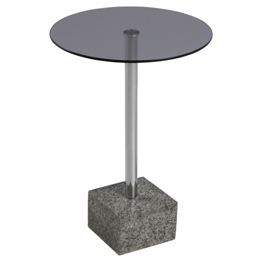 Odkládací stolek Cobble, 50 cm, kouřové sklo - 1
