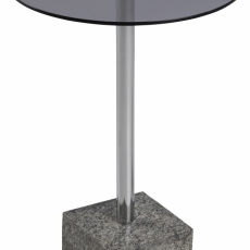 Odkládací stolek Cobble, 50 cm, kouřové sklo - 1