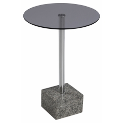 Odkládací stolek Cobble, 50 cm, kouřové sklo