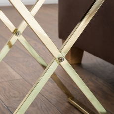 Odkládací stolek Dara, 61 cm, černá / zlatá - 6