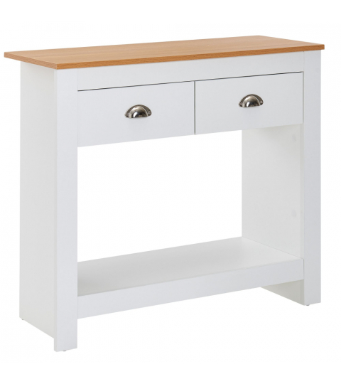 Odkládací stolek Deliman, 85 cm, bílá