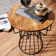 Odkládací stolek Demt, 55 cm, masiv Sheesham - 5