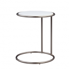 Odkládací stolek Dexter, 45 cm, nerez/bílá - 2