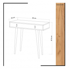 Odkládací stolek Dokka, 88 cm, bílá - 4