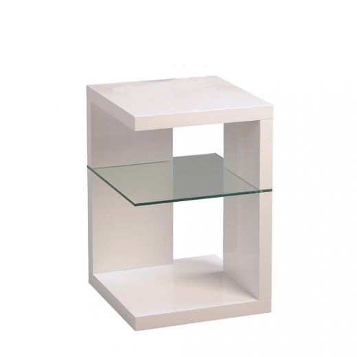 Odkládací stolek Domingo, 60 cm, bílá - 1