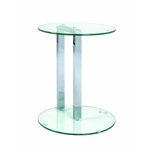 Odkládací stolek Dozz, 50 cm, chrom - 1