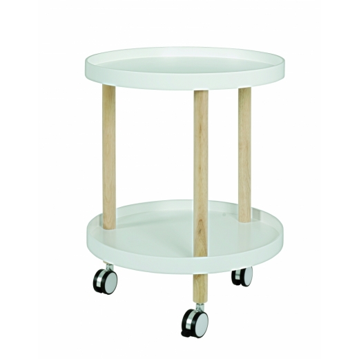Odkládací stolek Duke, 60 cm, bílá - 1