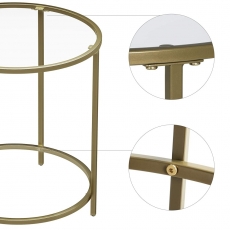 Odkládací stolek Einat, 55 cm, zlatá - 4