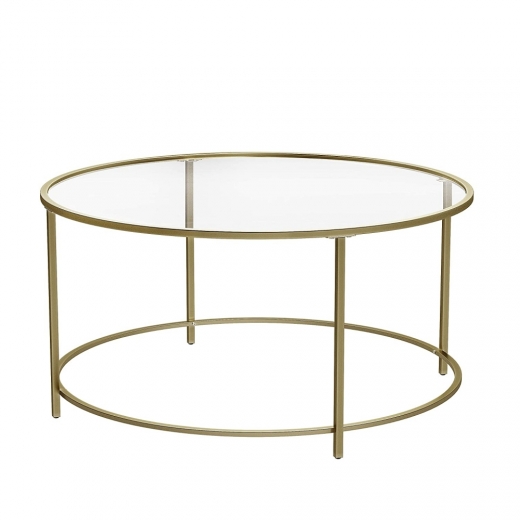 Odkládací stolek Einat, 84 cm, zlatá - 1