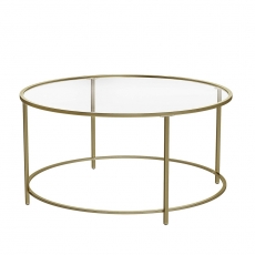 Odkládací stolek Einat, 84 cm, zlatá - 1