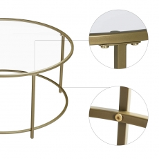 Odkládací stolek Einat, 84 cm, zlatá - 4