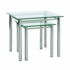 Odkládací stolek Embu, 42 cm, čiré sklo - 3