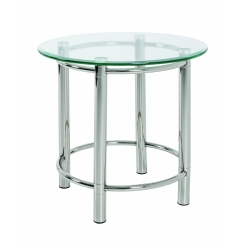 Odkládací stolek Embu, 55 cm, čiré sklo