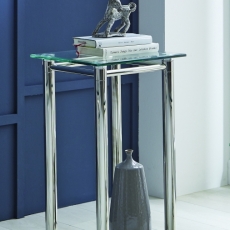 Odkládací stolek Embu, 72 cm, čiré sklo - 2