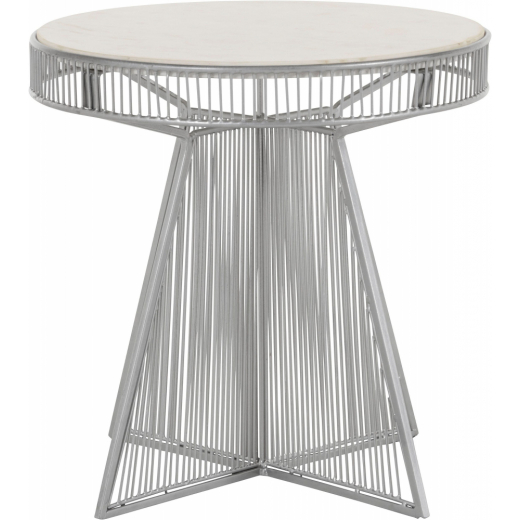 Odkládací stolek Emry, 41 cm, stříbrná - 1