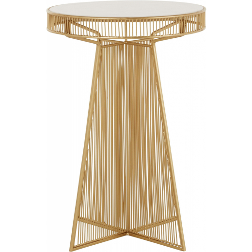 Odkládací stolek Emry, 41 cm, zlatá - 1