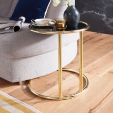 Odkládací stolek Fadi, 53 cm, zlatá / černá - 5
