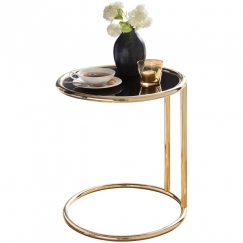 Odkládací stolek Fadi, 53 cm, zlatá / černá