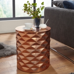 Odkládací stolek Fatos, 48 cm, měděná