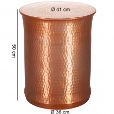 Odkládací stolek Faus, 50 cm, měděná - 4