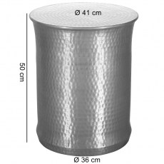 Odkládací stolek Faus, 50 cm, stříbrná - 4