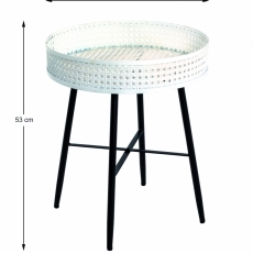 Odkládací stolek Feril, 53 cm, béžová / černá - 3