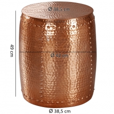 Odkládací stolek Fio, 49 cm, měděná - 4