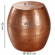 Odkládací stolek Fura, 42 cm, měděná - 3