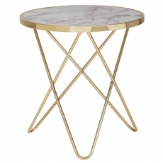 Odkládací stolek Galla, 57 cm, zlatá - 7
