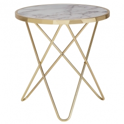 Odkládací stolek Galla, 57 cm, zlatá