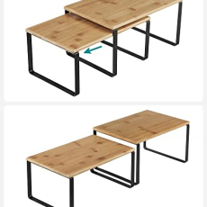 Odkládací stolek Gese (SET 4 ks), 30 cm, přírodní - 6