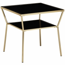 Odkládací stolek Gise, 50 cm, černá / zlatá - 1