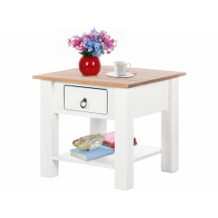 Odkládací stolek Inge, 50 cm, bílá