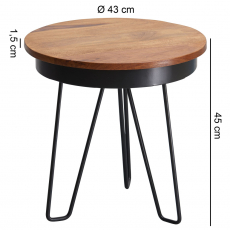 Odkládací stolek Jeneva, 45 cm, sheesham - 4