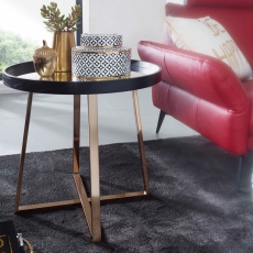 Odkládací stolek Jerry, 58 cm, černá / zlatá - 3