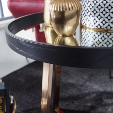 Odkládací stolek Jerry, 58 cm, černá / zlatá - 6