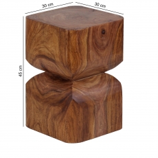 Odkládací stolek Kada, 30 cm, masiv Sheesham - 3